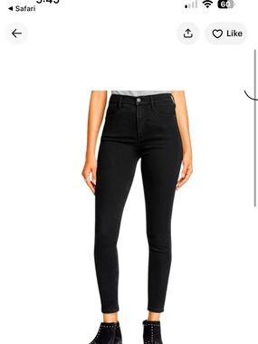 Free People Black High-Rise Skinny Jeans